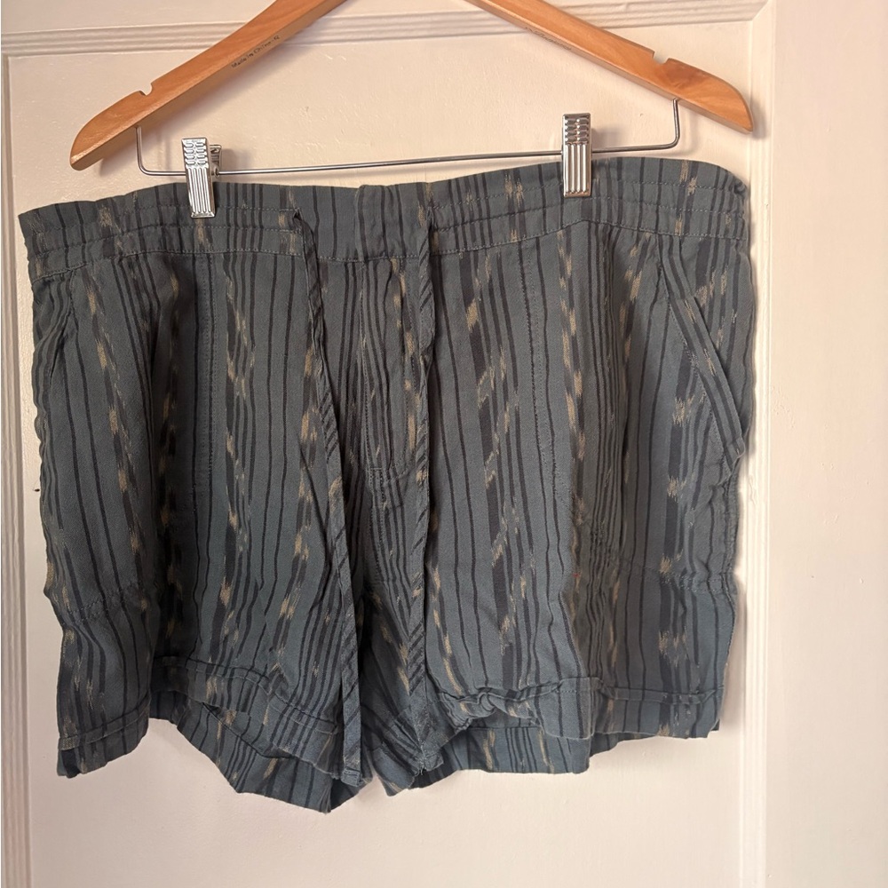 Prana Blue and Gray Striped Shorts